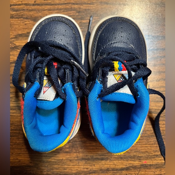 Nike boys Air Force 1 sneakers blue and red obsidian size 5c - Picture 5 of 7